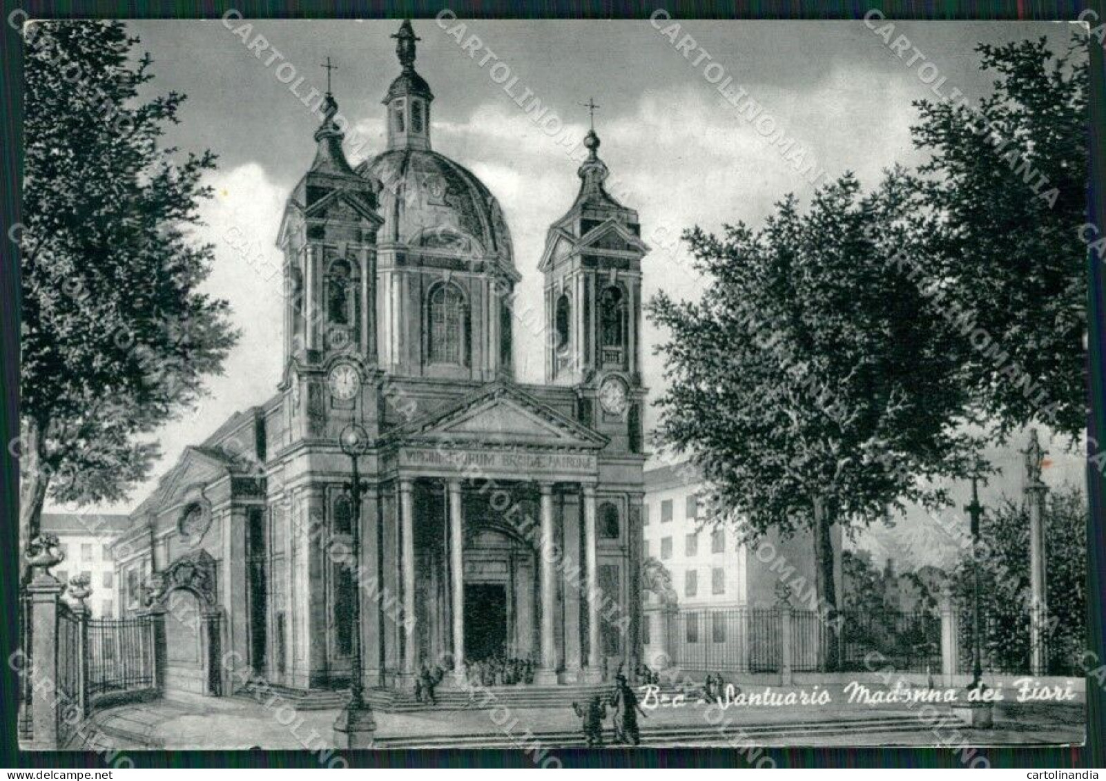 Cuneo Bra Madonna Dei Fiori Santuario PIEGHE Foto FG Cartolina KB2614 - Cuneo