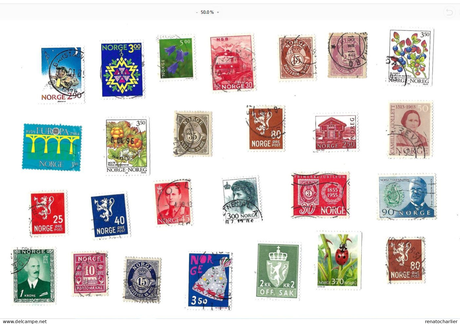 Collection De 100 Timbres  Oblitérés. - Verzamelingen