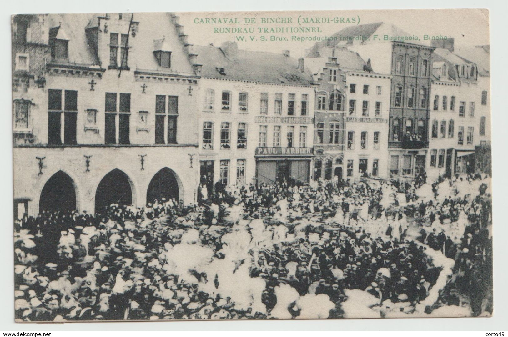 CP De BINCHE - CARNAVAL - RONDEAU TRADITIONNEL Du MARDI-GRAS En 1910   - Voir Les 2 Scans ! - Binche