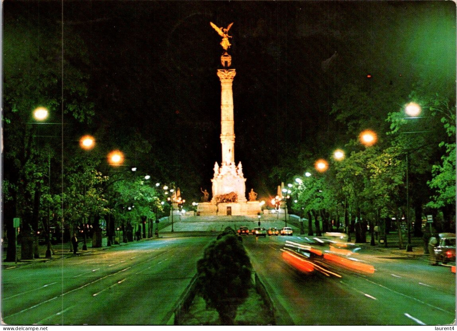 23-4-2024 (2 Z 48) Mexico (posted 1978) El Angel Monument At Night - Mexico