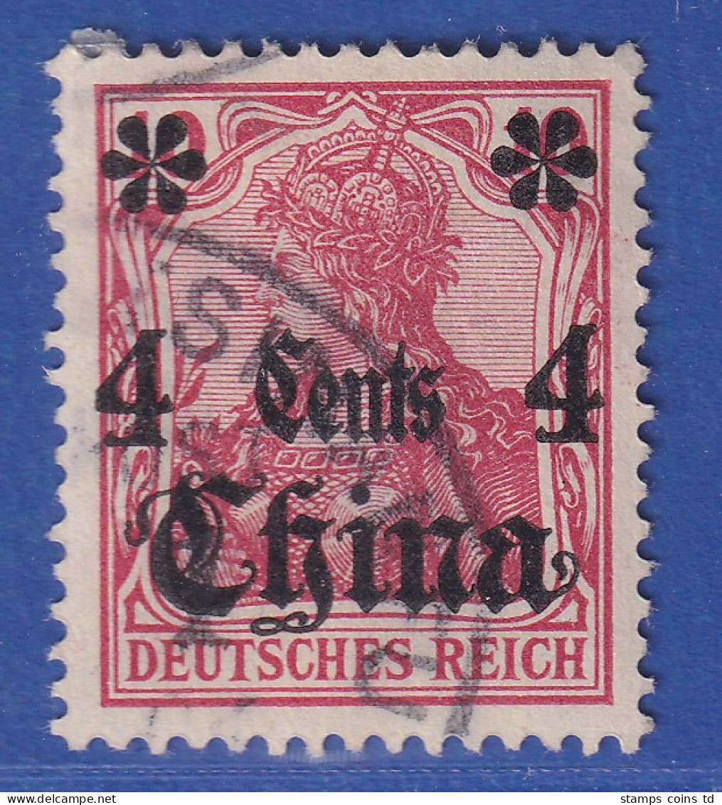 Deutsche Post In China Mi.-Nr. 30 Mit Teilabschlag Bahnpost-O TSINGTAU-TSINANFU - Deutsche Post In China