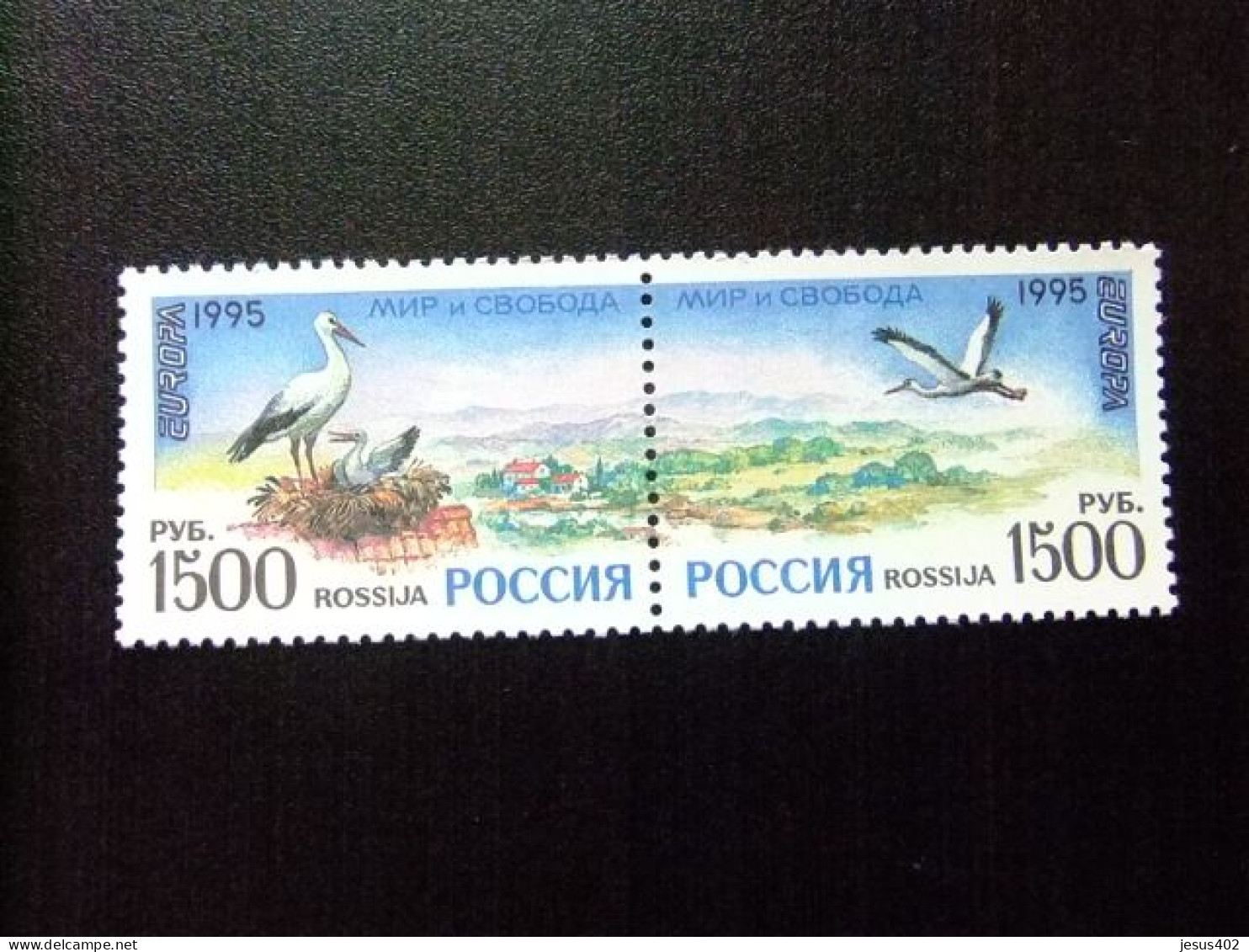 111 RUSIA RUSSIE 1995 EUROPA FAUNA PAJAROS YVERT 6152 / 6153 ** MNH - 1995