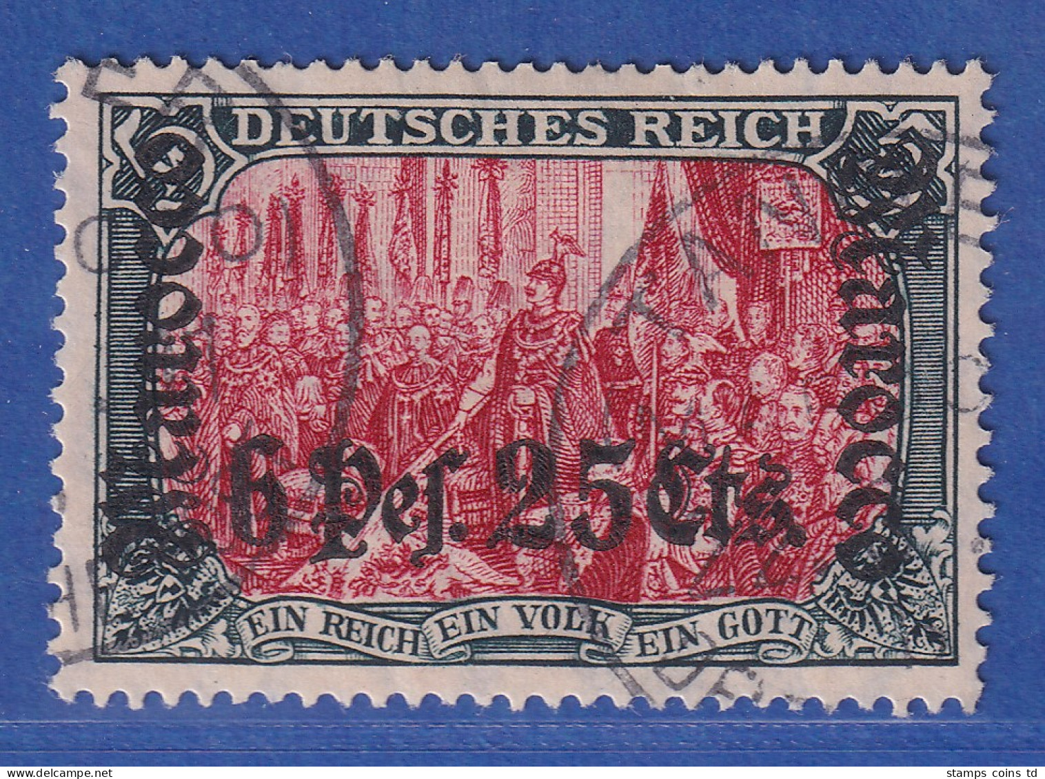 DAP Marokko 1906 Höchstwert Mi.-Nr. 45 Gest. TANGER Gepr. BOTHE BPP - Deutsche Post In Marokko