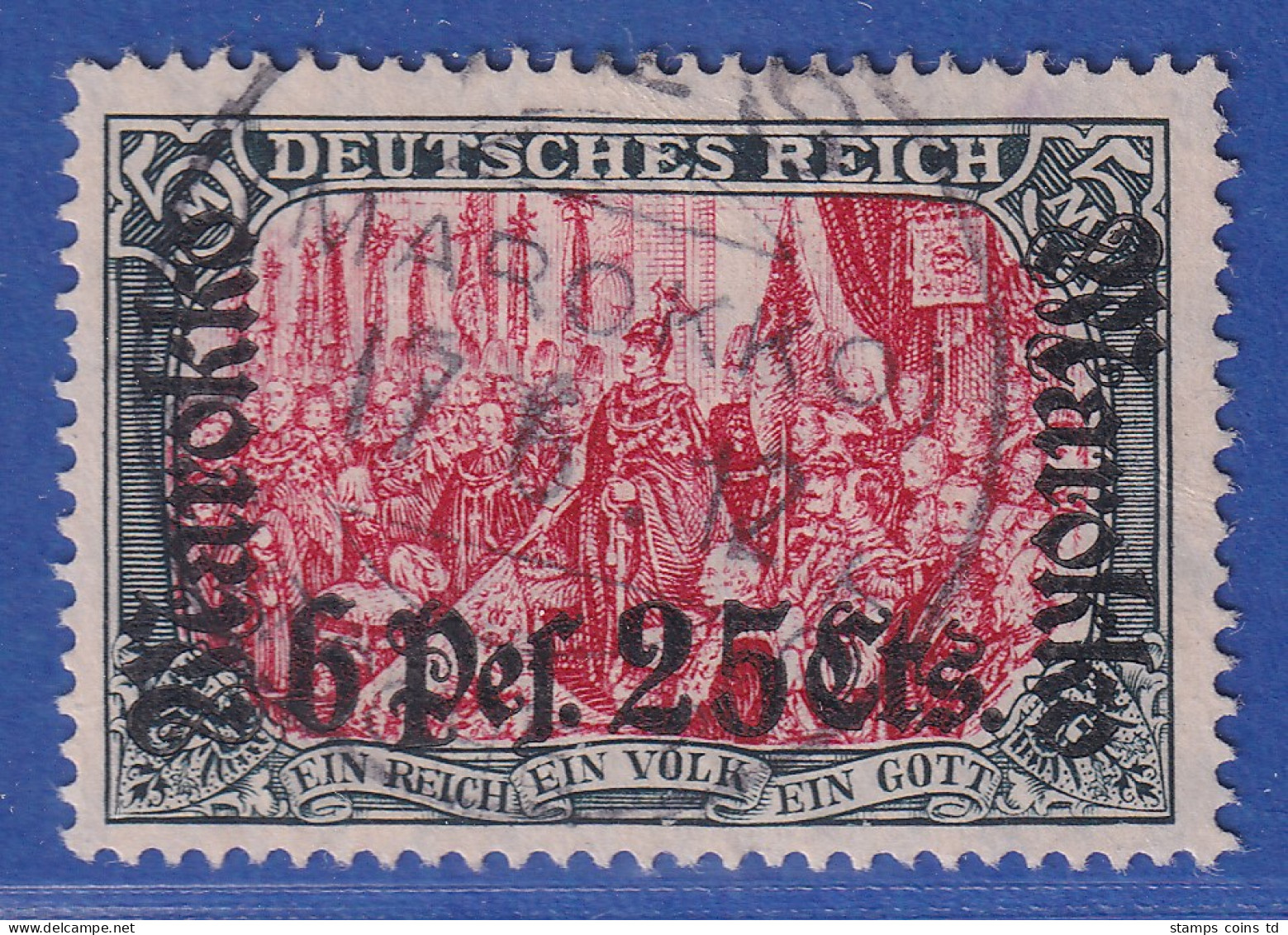 DAP Marokko 1911 Höchstwert Mi.-Nr. 58 Ia Gest. FES Sign. KILIAN - Deutsche Post In Marokko