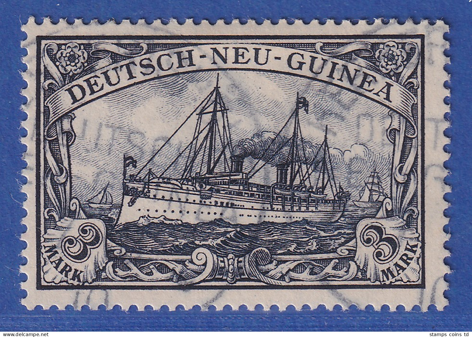 Deutsch-Neuguinea 1901 3 Mark Mi.-Nr. 18 Gestempelt Teils Gpr. JÄSCHKE L. BPP - Nouvelle-Guinée