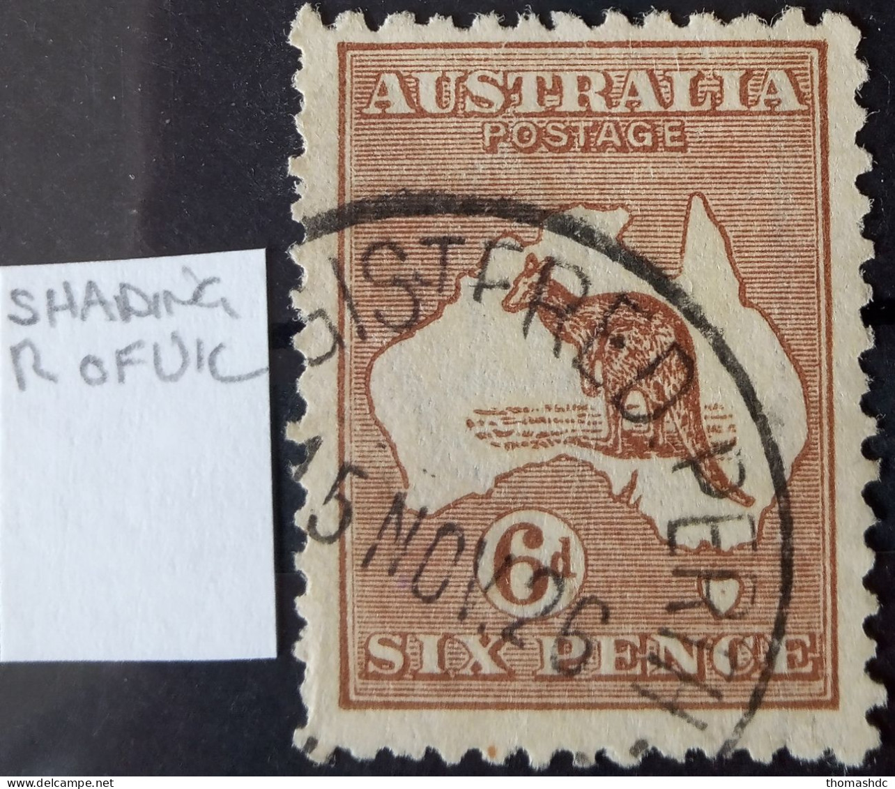 1923 6d Chestnut 3rd Wmk Die IlB SG 73 BW 21 Unlisted Var - Used Stamps
