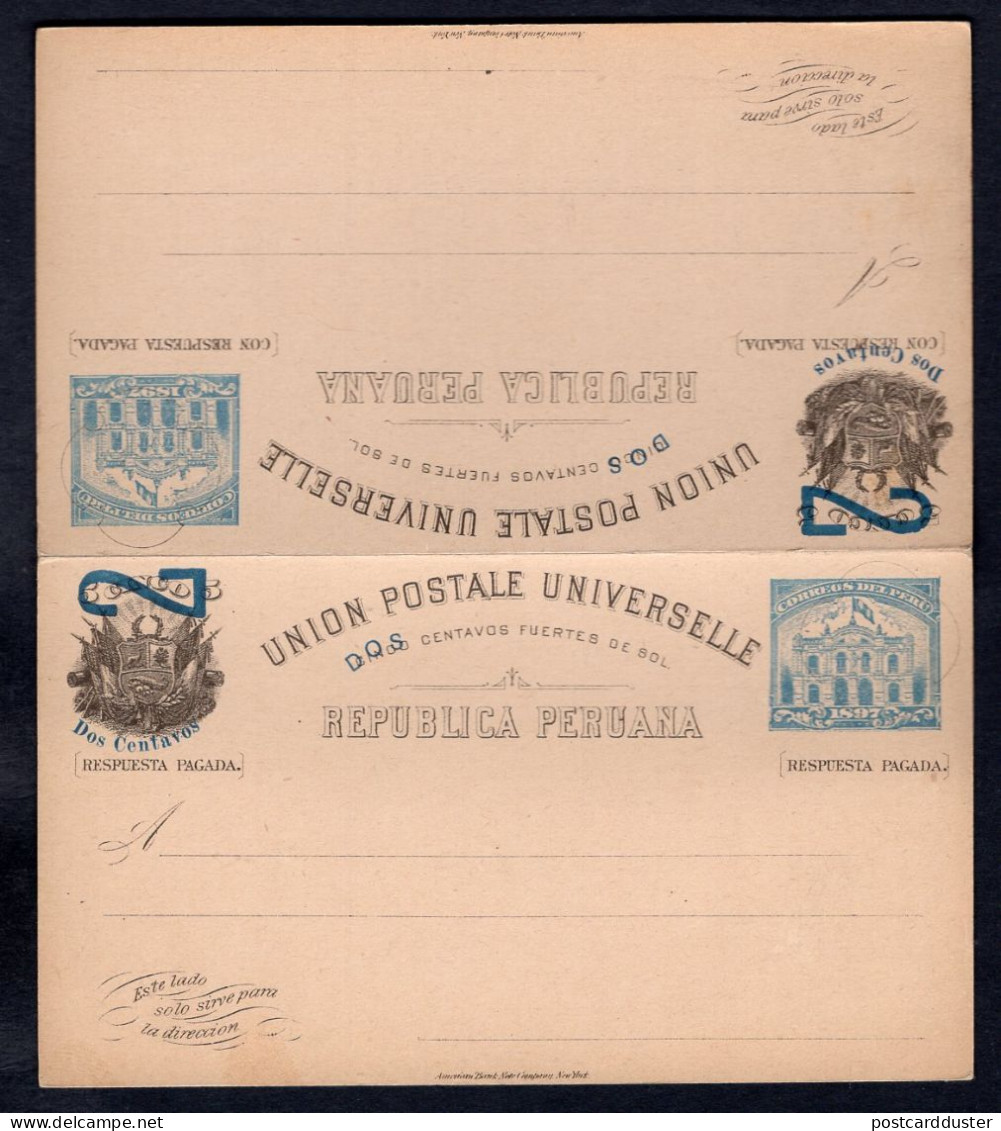 PERU 1898 Postal Card With Reply. H&G #29. Unused (p1805) - Pérou