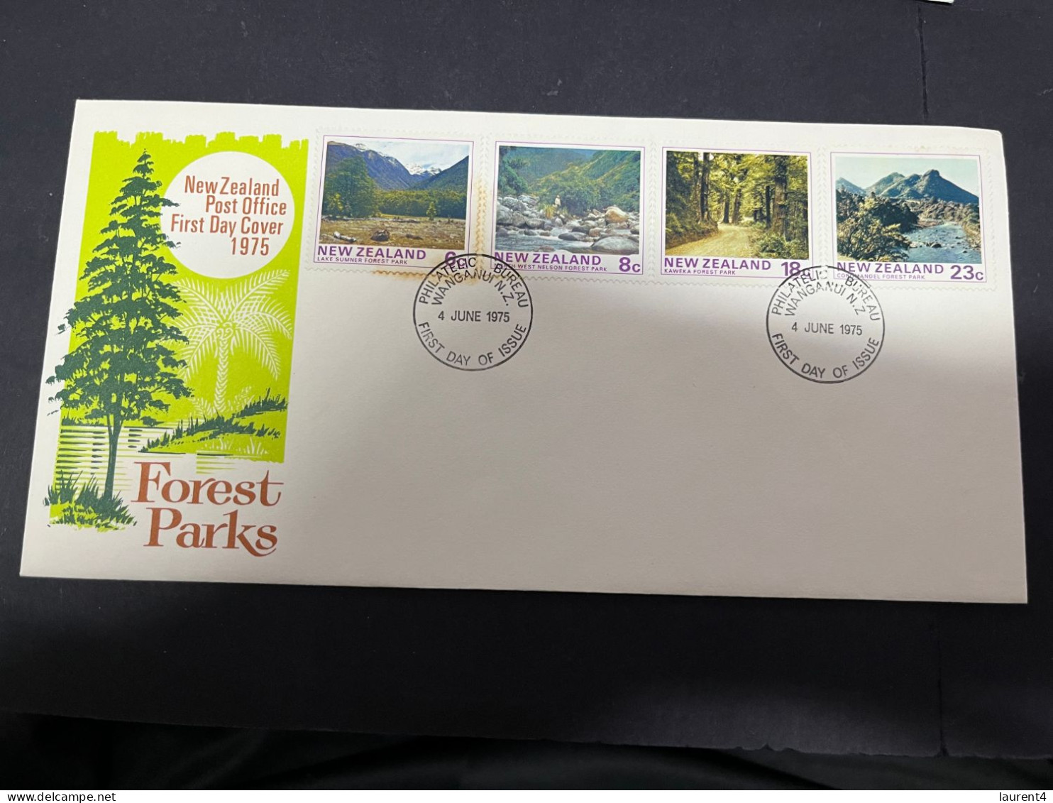 23-4-2024 (2 Z 49) FDC - New Zealand - 1975 - Forest Parks (light Rust) - FDC