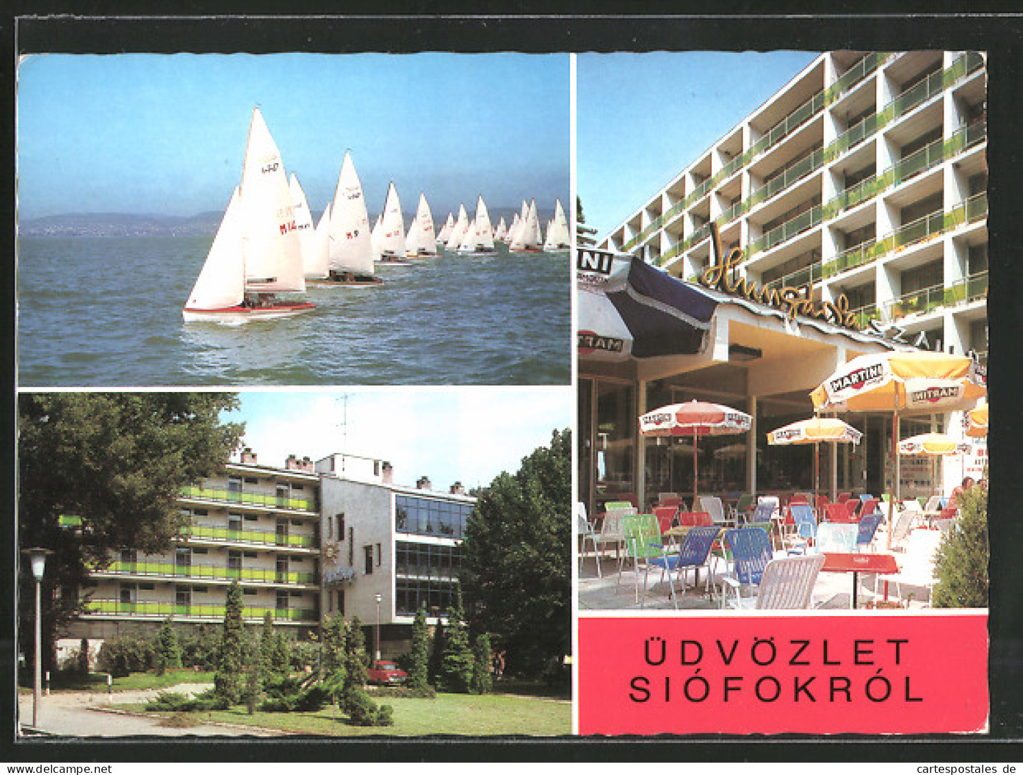 AK Siofok, Ortspartien, Segelboote  - Ungarn