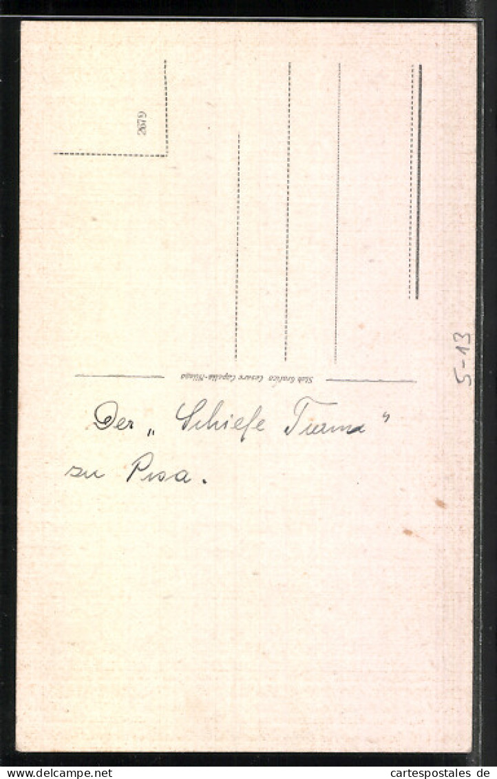 AK Pisa, Il Campanile, La Torre Pendente, Der Schiefe Turm Von Pisa  - Altri & Non Classificati