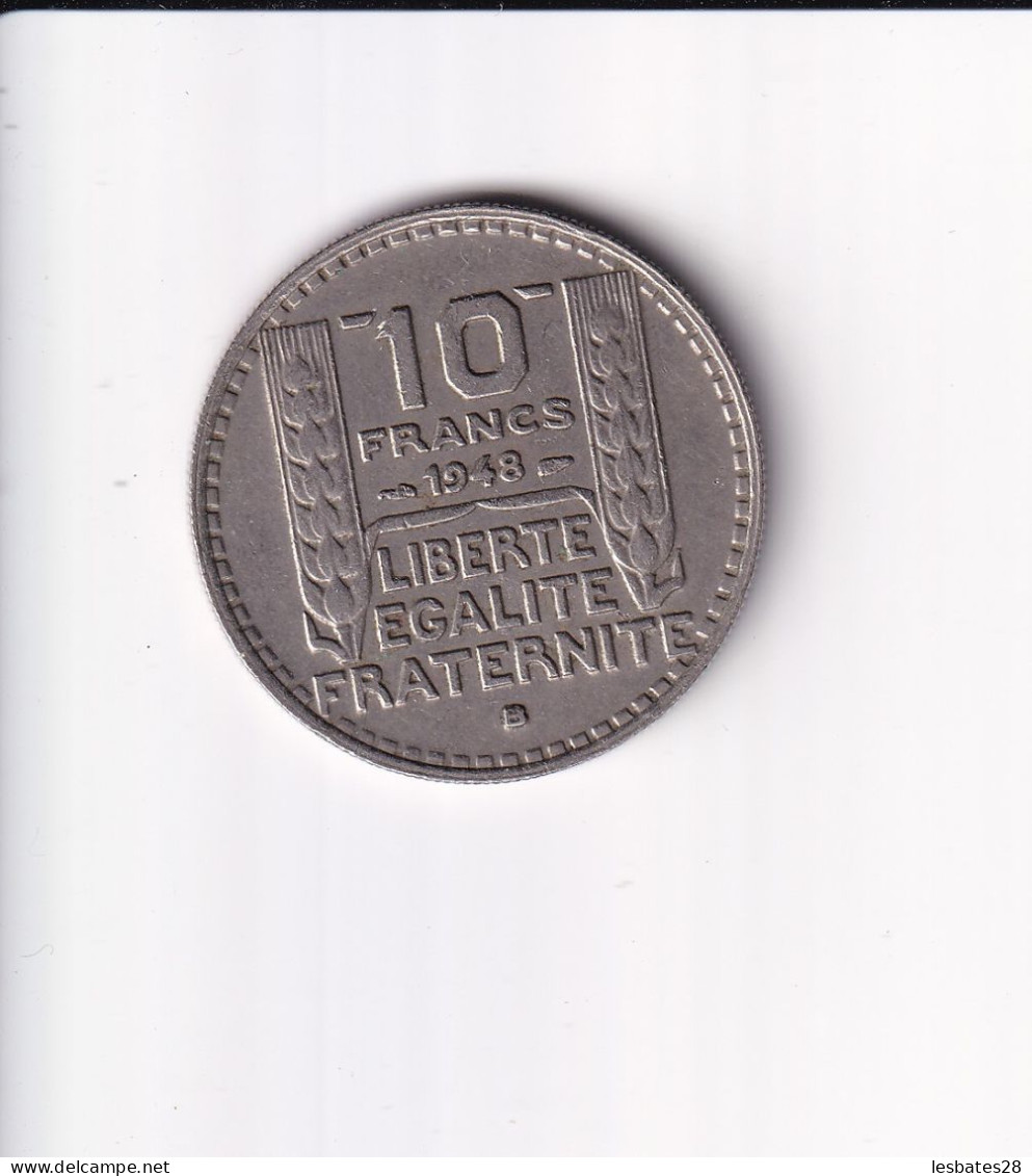 Pièce De 10 Francs - 1948 - TURIN Coté Strié-  (Avril 2024-classeur) - 10 Francs