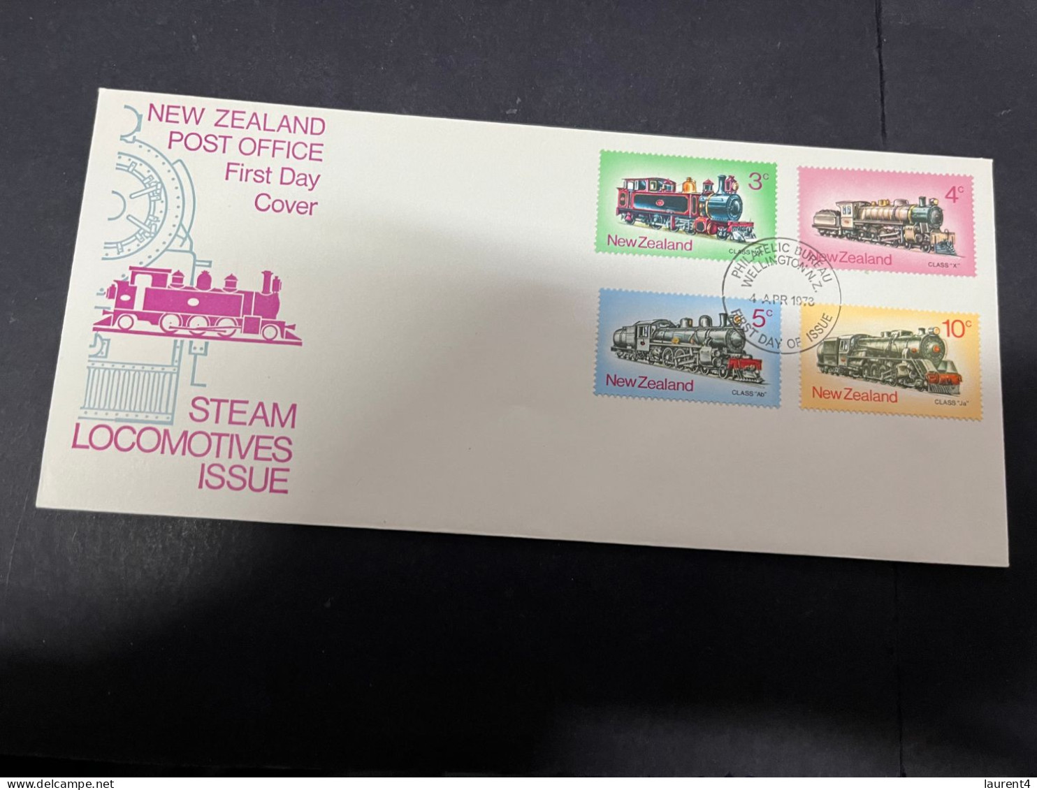 23-4-2024 (2 Z 49) FDC - New Zealand - 1973 - Steam Locomotives - FDC