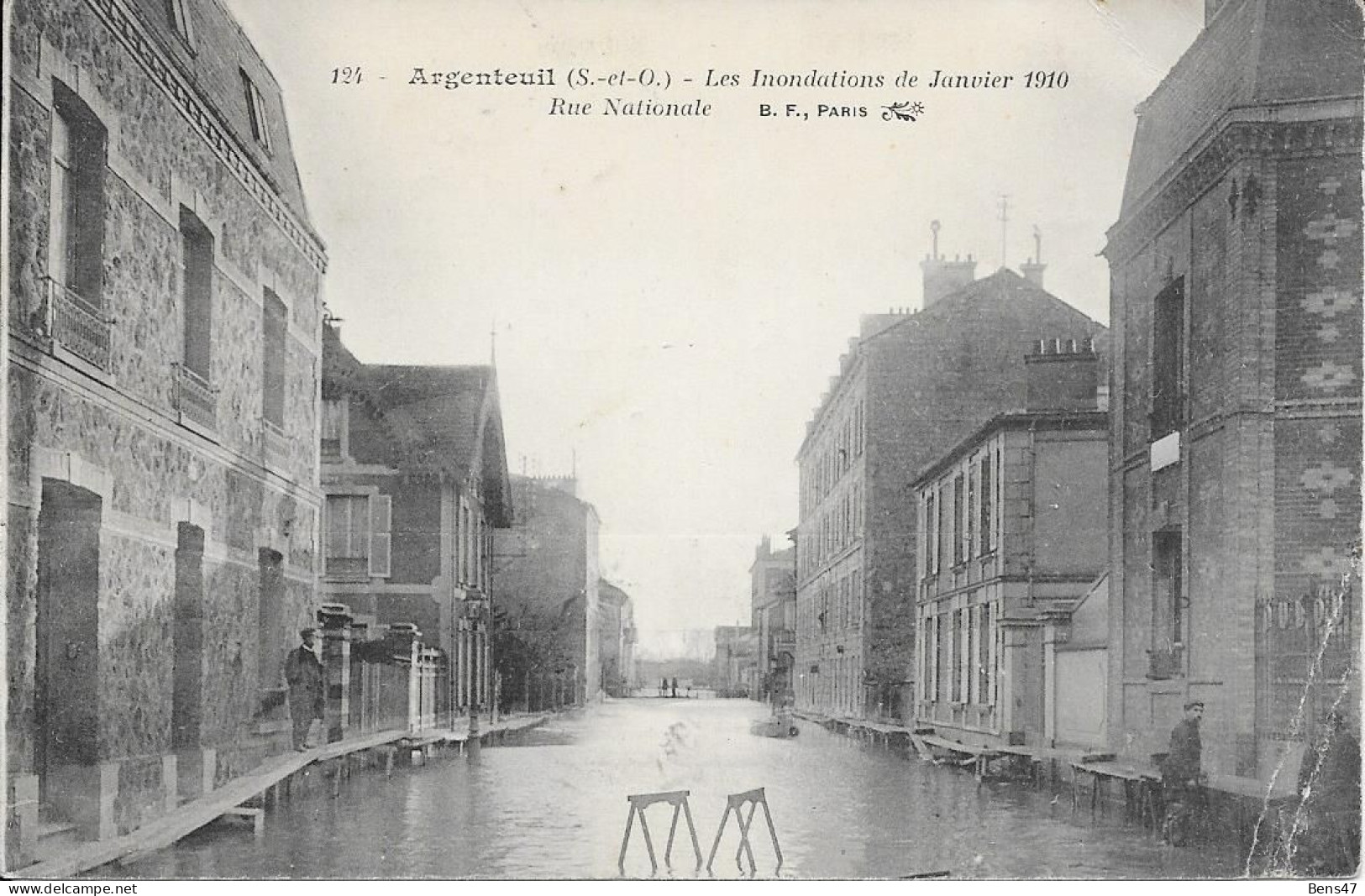 95 Argenteuil Les Inondations De Janvier 1910  Rue Nationale - Argenteuil