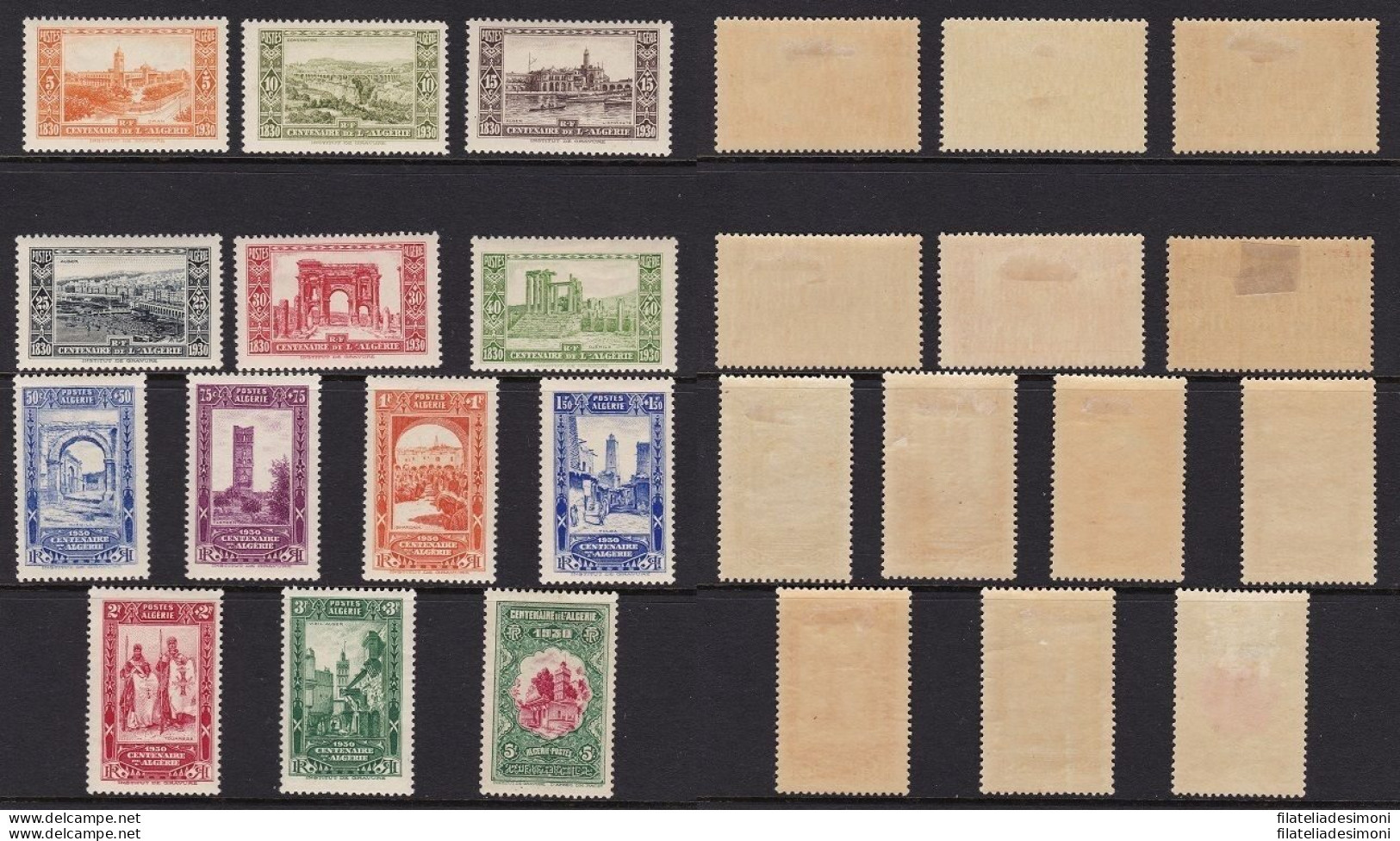 1930 Algerie - Yvert N. 87/99 13 Valori - MLH* - Andere & Zonder Classificatie