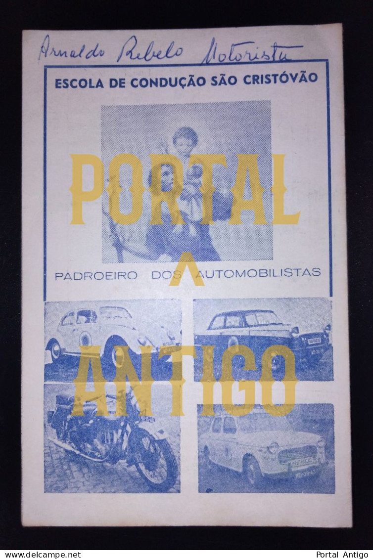 FOLHETO PUBLICIDADE  * FUNCHAL * MADEIRA * ESCOLA DE CONDUÇÃO SÃO CRISTÓVÃO * OLD CARS * PORTUGAL  (CALENDÁRIO 1967) - Advertising