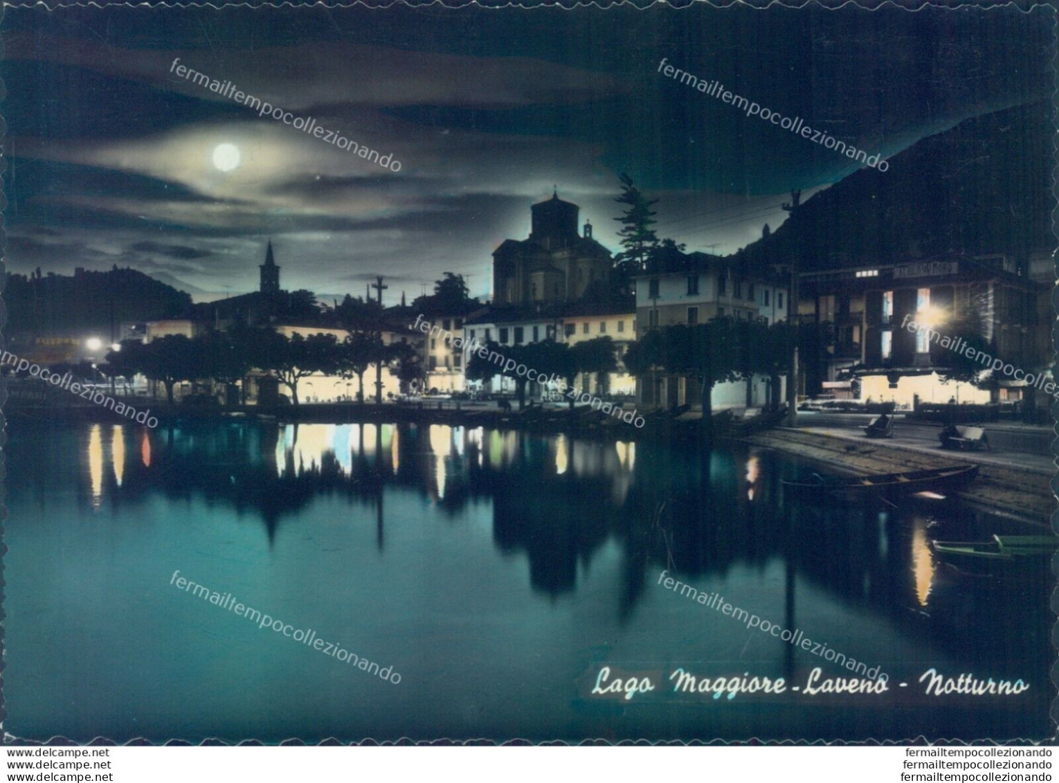 C381 Cartolina Provincia Di  Varese - Lago Maggiore Laveno Notturno - Varese