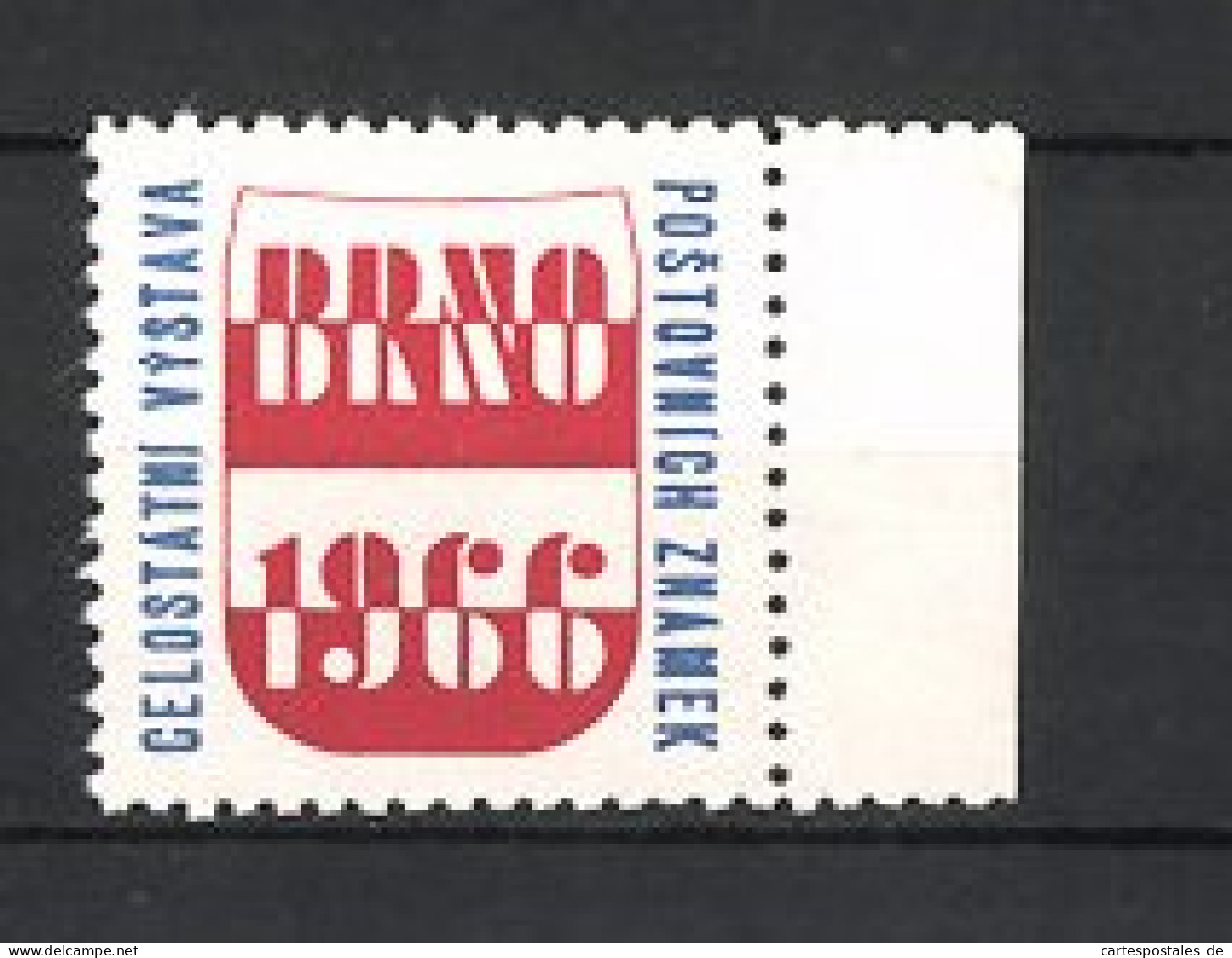 Reklamemarke Brno - Brünn, Celostatni Vystava Postovnich Známek 1966, Wappen  - Erinnophilie