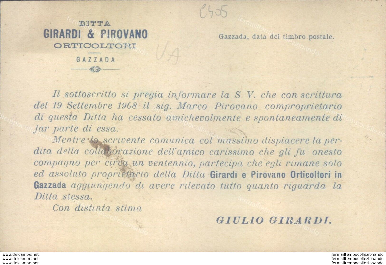 C405 - Cartolina Provincia Di  Varese - Gazzada Ditta Girardi Pirovano - Varese