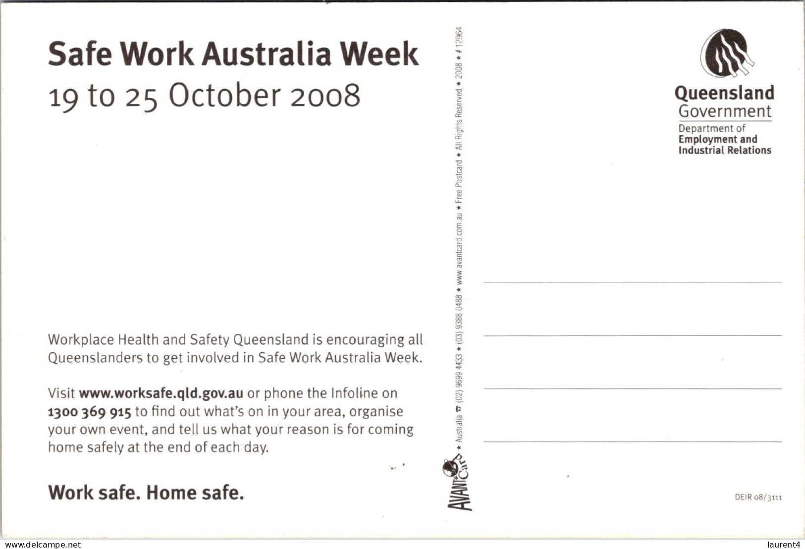 23-4-2024 (2 Z 50) Australia - Work Safe Queensland - Autres & Non Classés