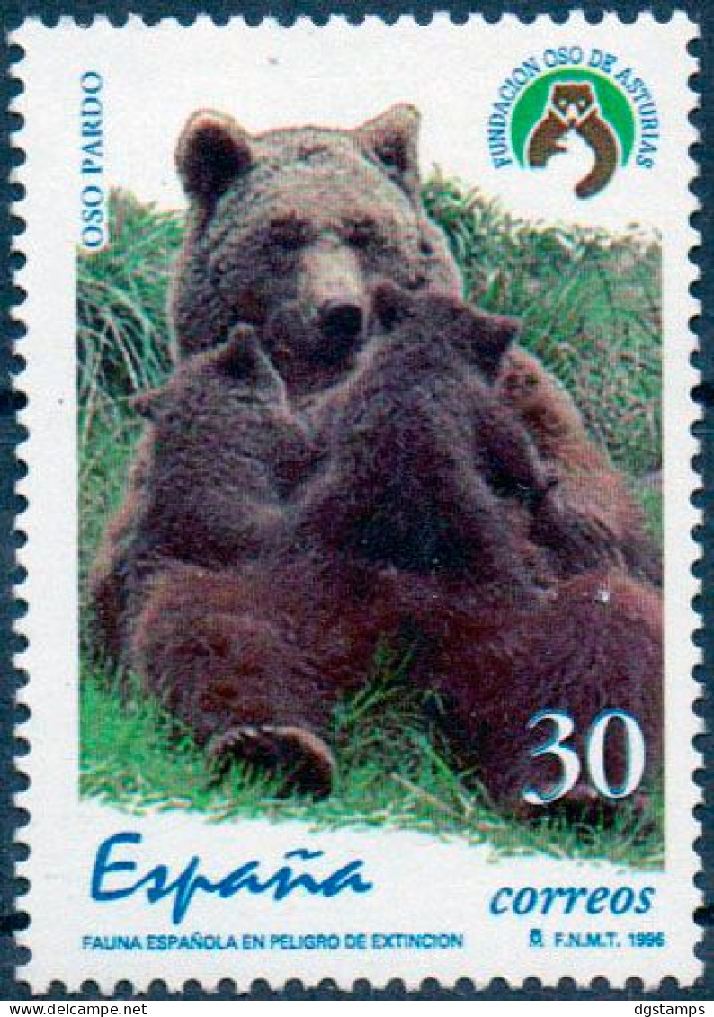 España - Spain 1996 ** 3412 Fauna In Danger Of Extinction. Asturias Bear Foundation. - Ours
