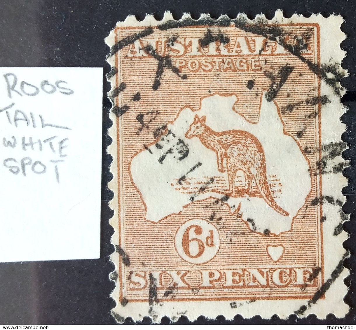 1923 6d Chestnut 3rd Wmk Die IlB SG 73 BW 21 Unlisted Var - Usati