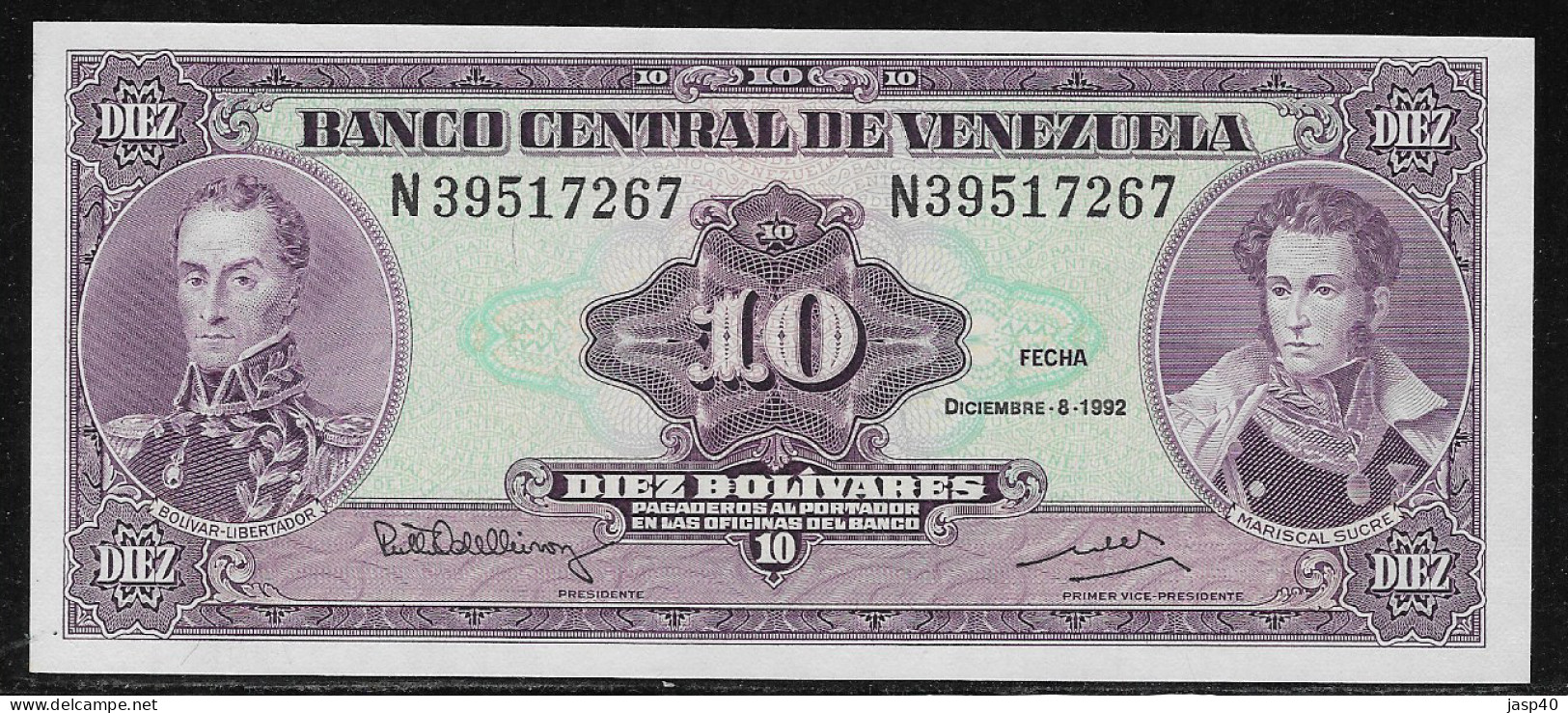 VENEZUELA - 10 BOLIVARES 1992 - Venezuela