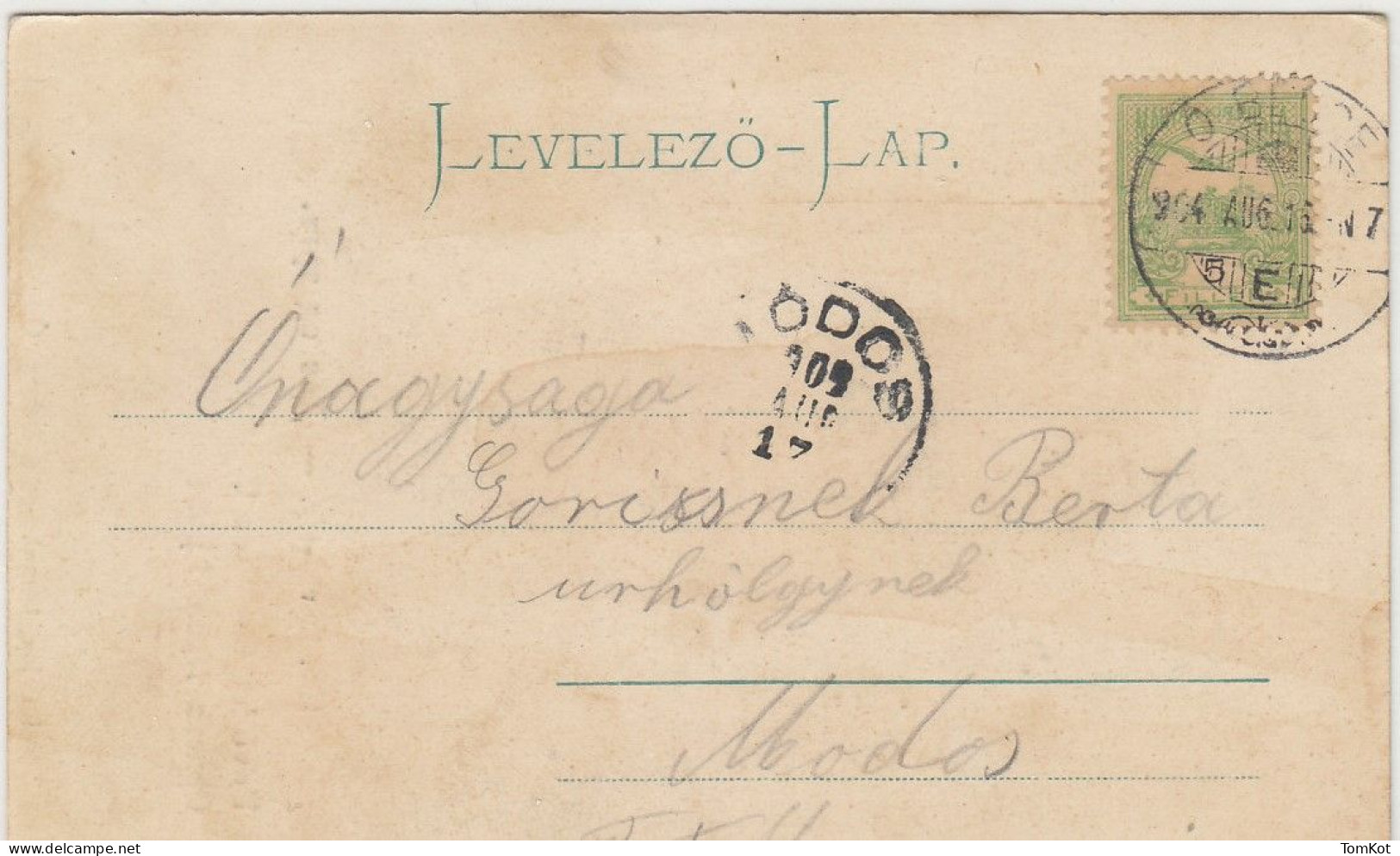 Old, Early Postcard Udvozlet O - Becserol. Srpska Prevoslavna Crkva Bečej, Srbija. Litija - Serbie