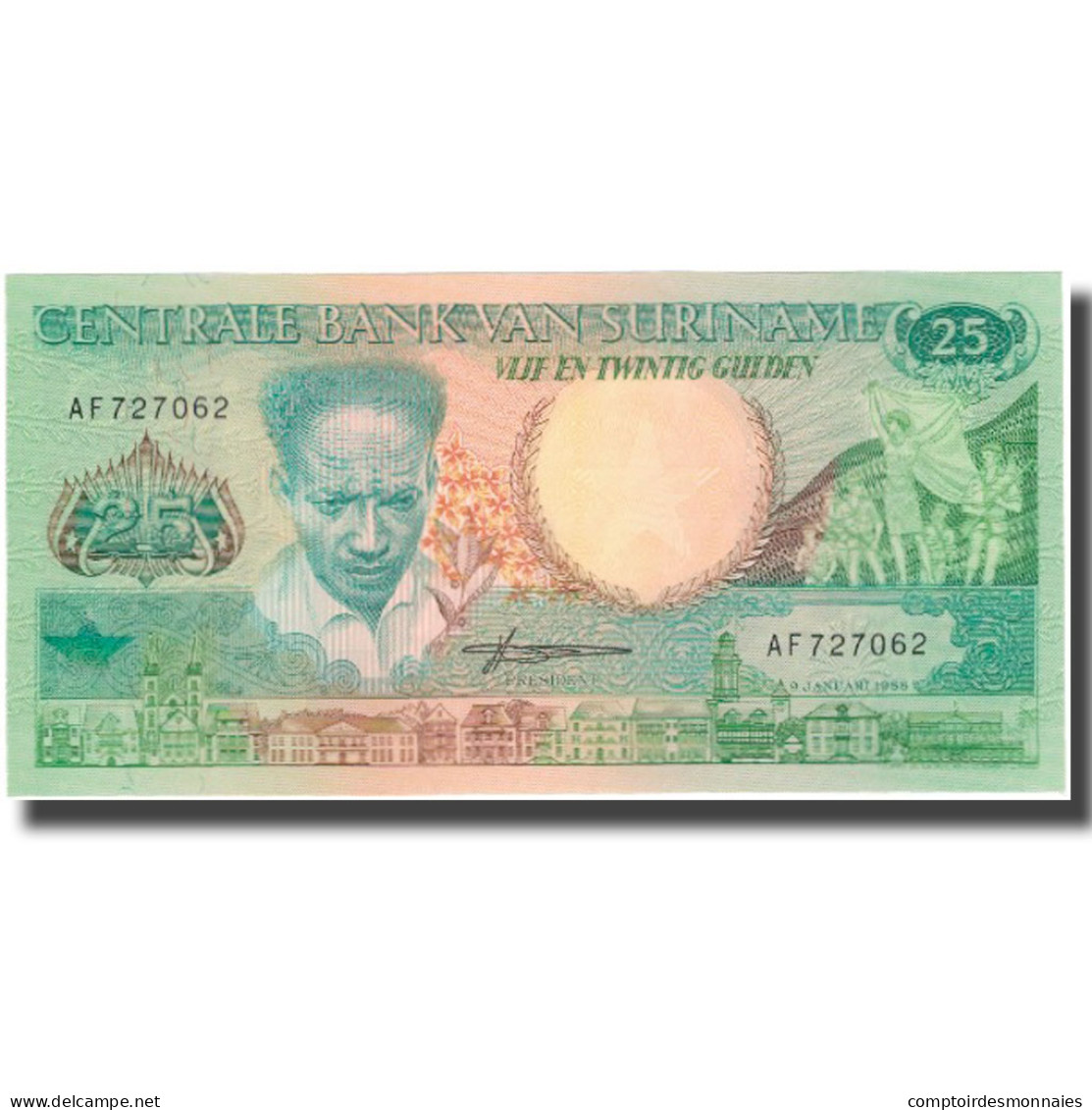 Billet, Surinam, 25 Gulden, 1988-01-09, KM:132b, NEUF - Suriname