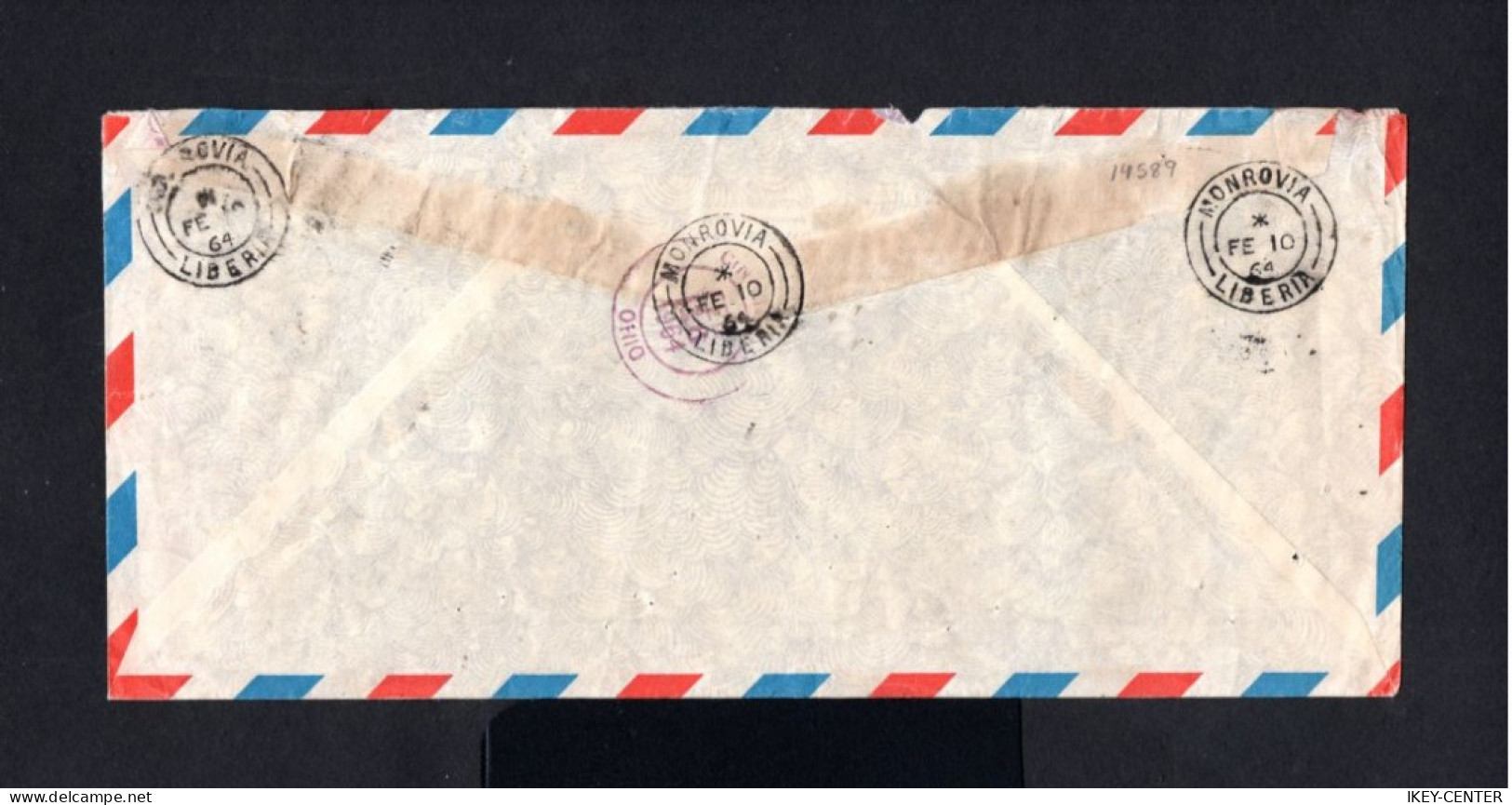 14589-LIBERIA-AIRMAIL REGISTERED COVER MONROVIA To CINCINNATI (usa) 1964.enveloppe AERIEN - Liberia