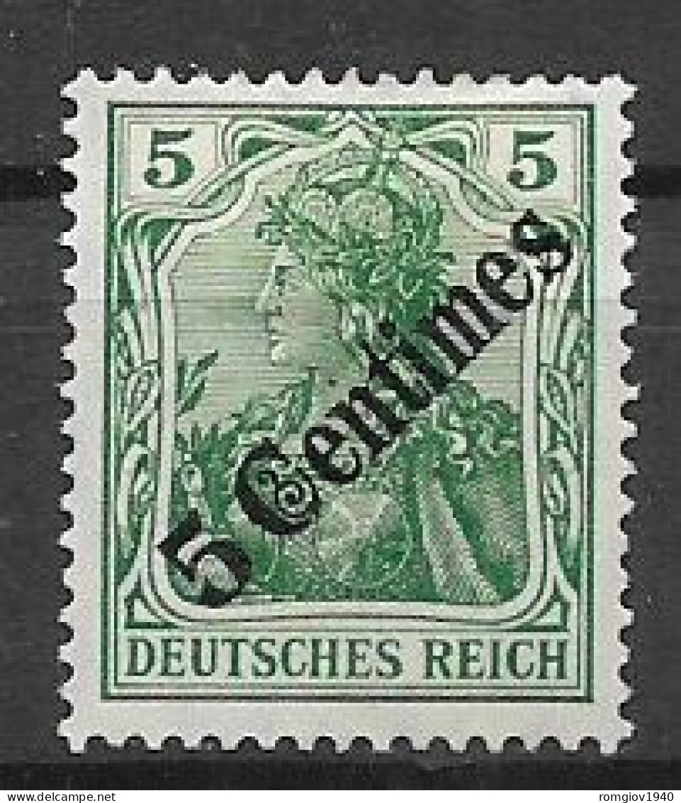 GERMANIA REICH 1908  UFFICI TEDESCHI NEL LEVANTE SOPRASTAMPATI UNIF 52   MLH VF - Africa Tedesca Del Sud-Ovest