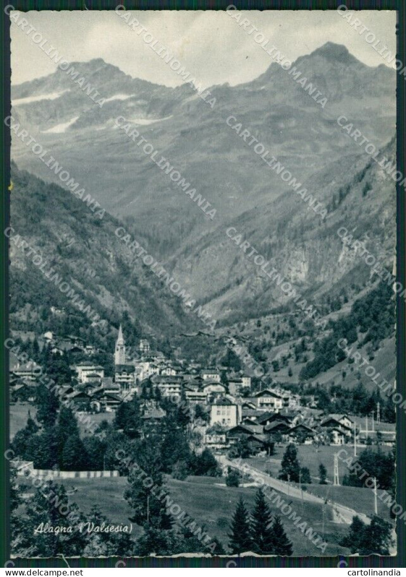 Vercelli Alagna Valsesia Massiccio Del Rosa Foto FG Cartolina KB2901 - Vercelli