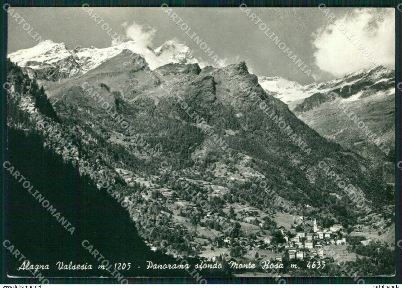 Vercelli Alagna Valsesia Monte Rosa Foto FG Cartolina KB2906 - Vercelli