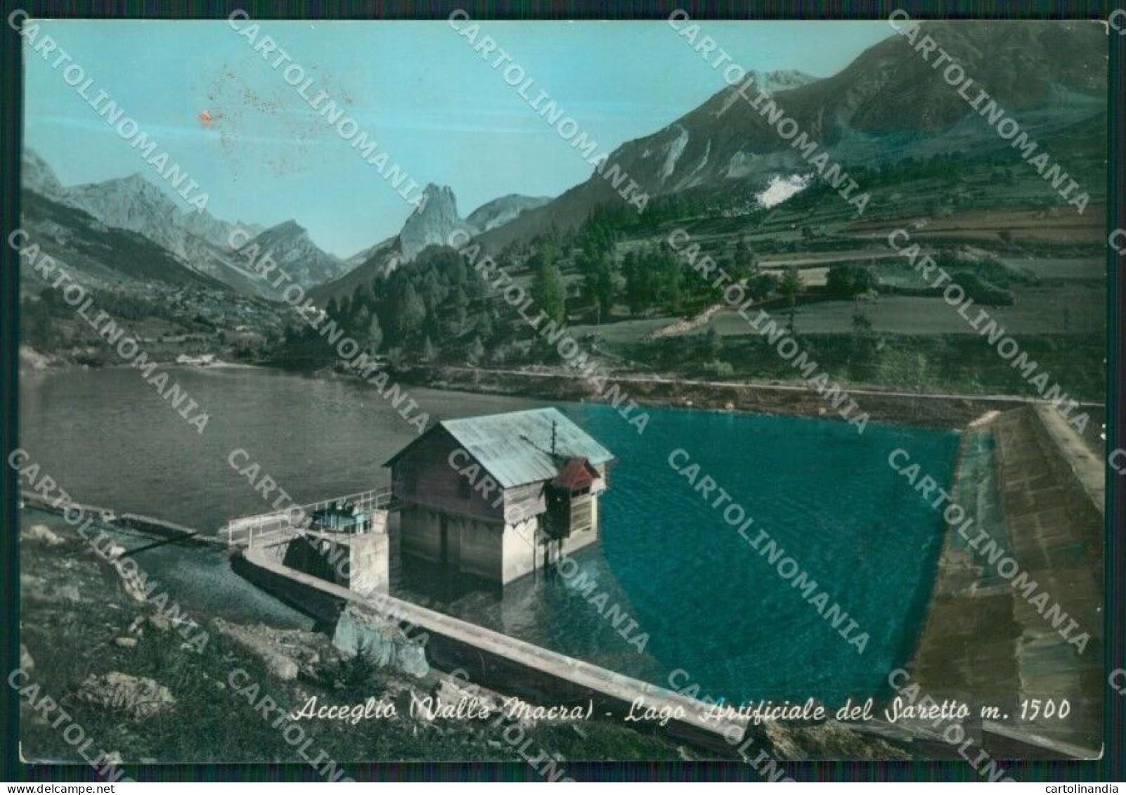 Cuneo Acceglio Lago Artificiale Saretto ABRASA Foto FG Cartolina KB2965 - Cuneo