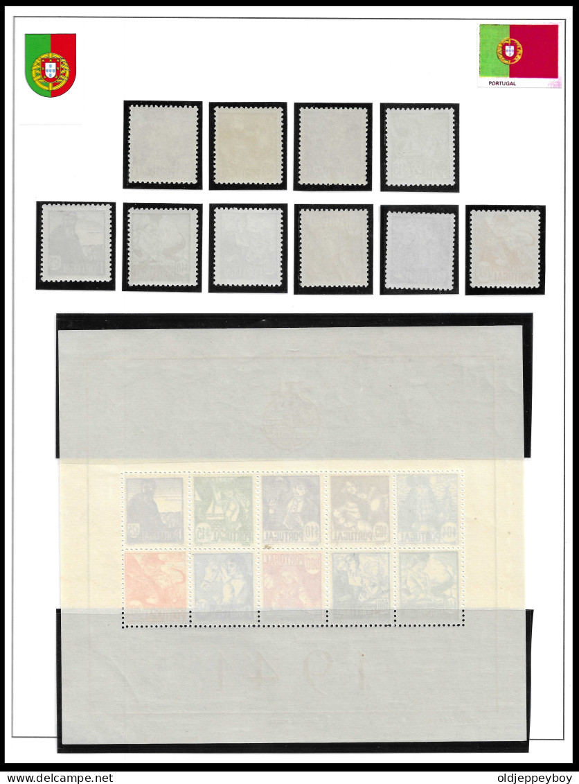 PORTUGAL (1941 Af#Block-4 National Costumes) MNH Cat.Val. € 425.00 + MI No 632-41 € 185,00 COMPLETE SET SUPERB QUALITY - Ongebruikt