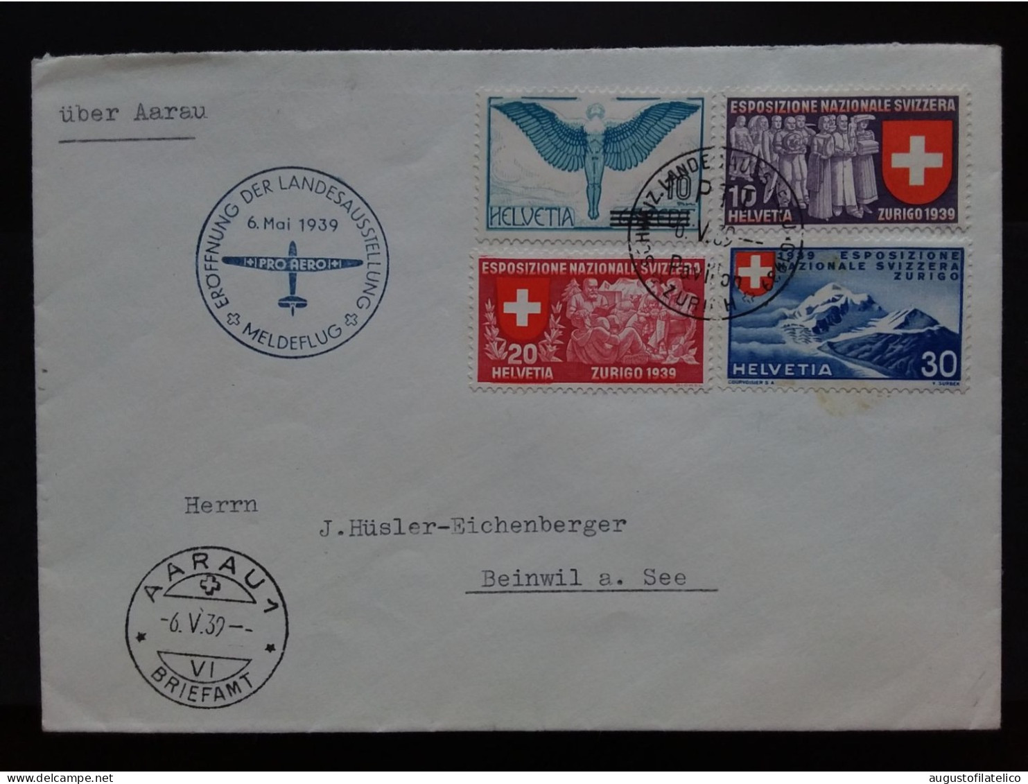 SVIZZERA - Pro Aereo 1939 - Lingua Italiana + Spese Postali - Used Stamps
