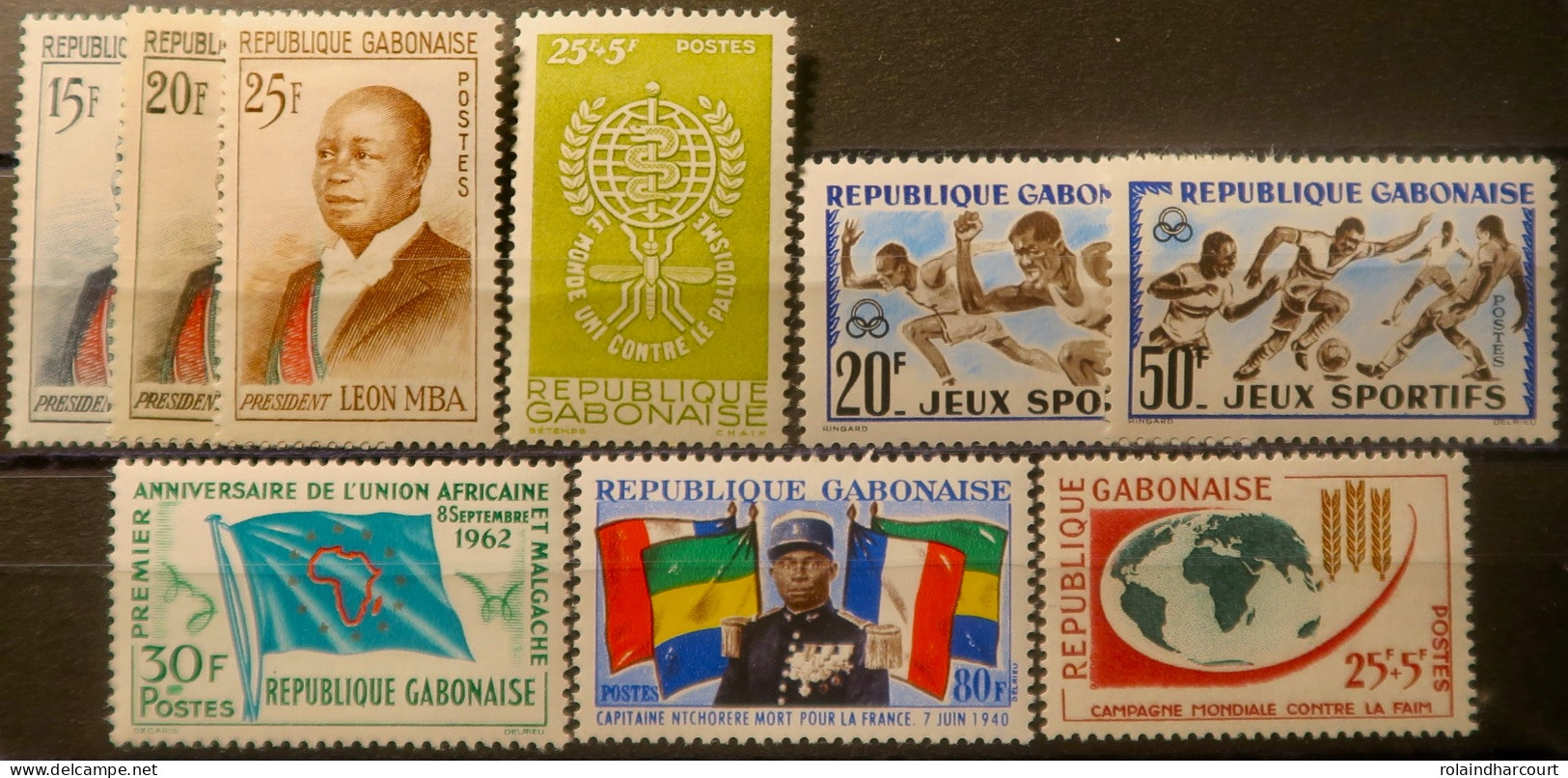 R2253/741 - GABON - 1962/1963 - Divers - N°159 à 165 NEUFS**/* - Gabón (1960-...)