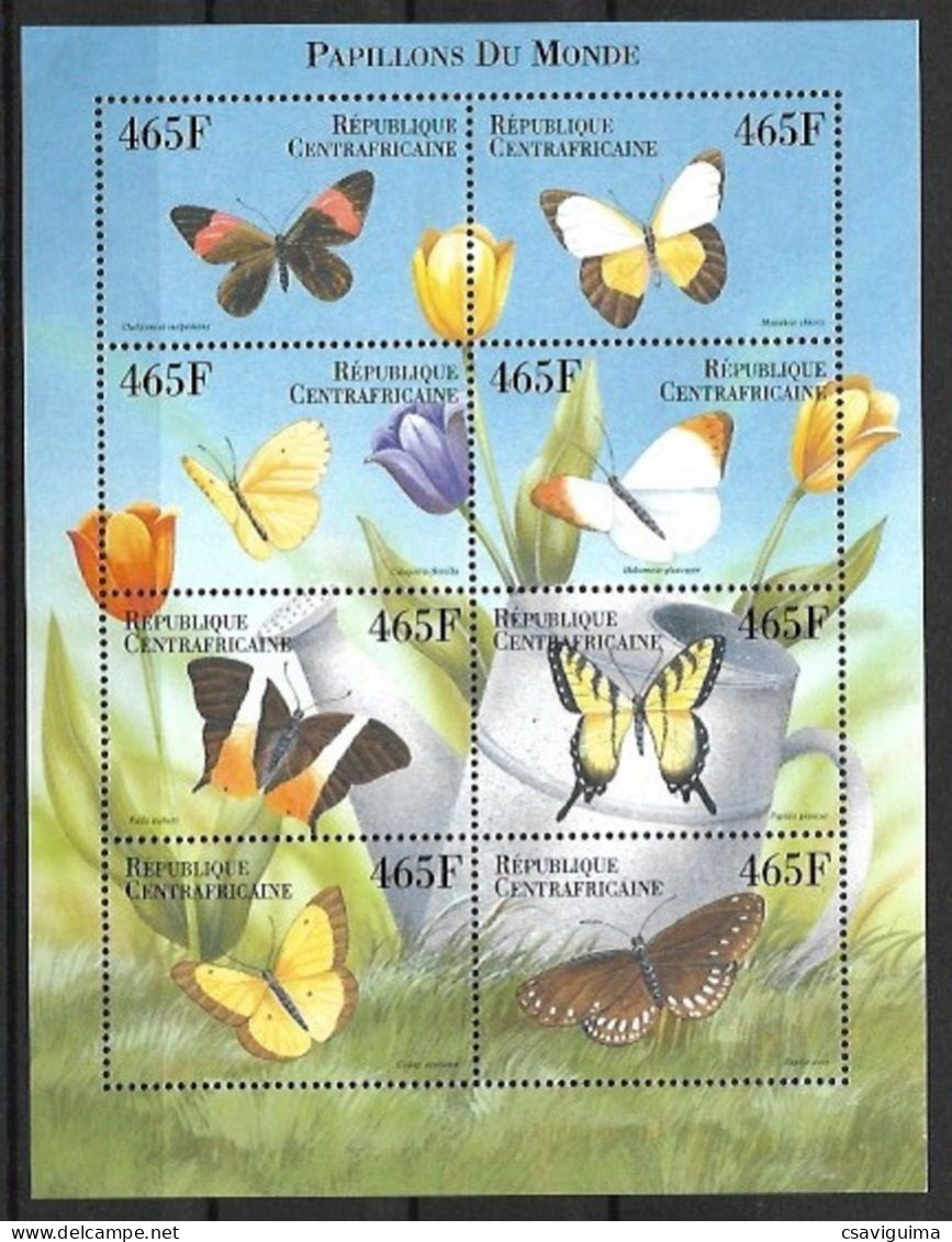 Central Africa Rep. (Centrafricaine) - 1999 - Insects: Butterflies - Yv 1618DG/DP - Mariposas