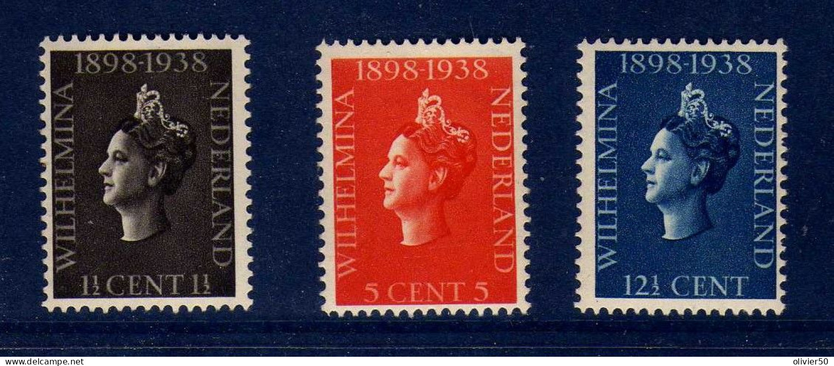 Pays-Bas -  1938 -  40eme Anniversaire Du Couronnement De La Reine Wilhelmine - Neufs** - MNH - Neufs