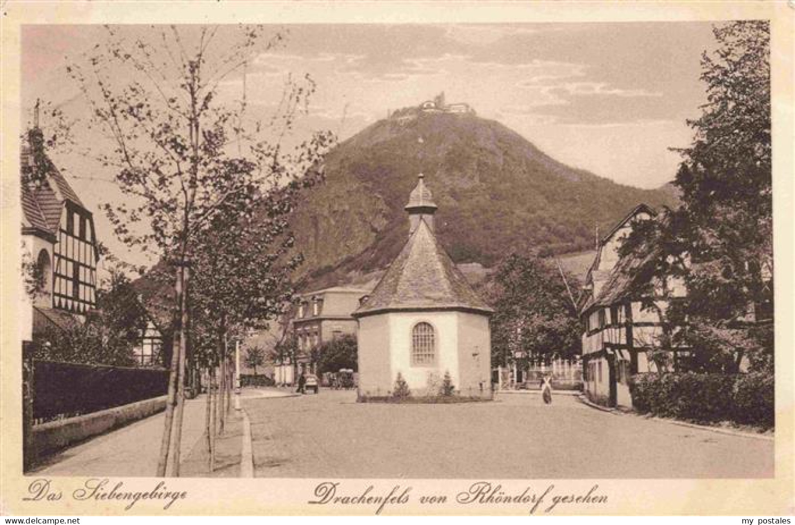 73972323 Rhoendorf Ortszentrum Kapelle Blick Zum Drachenfels - Bad Honnef