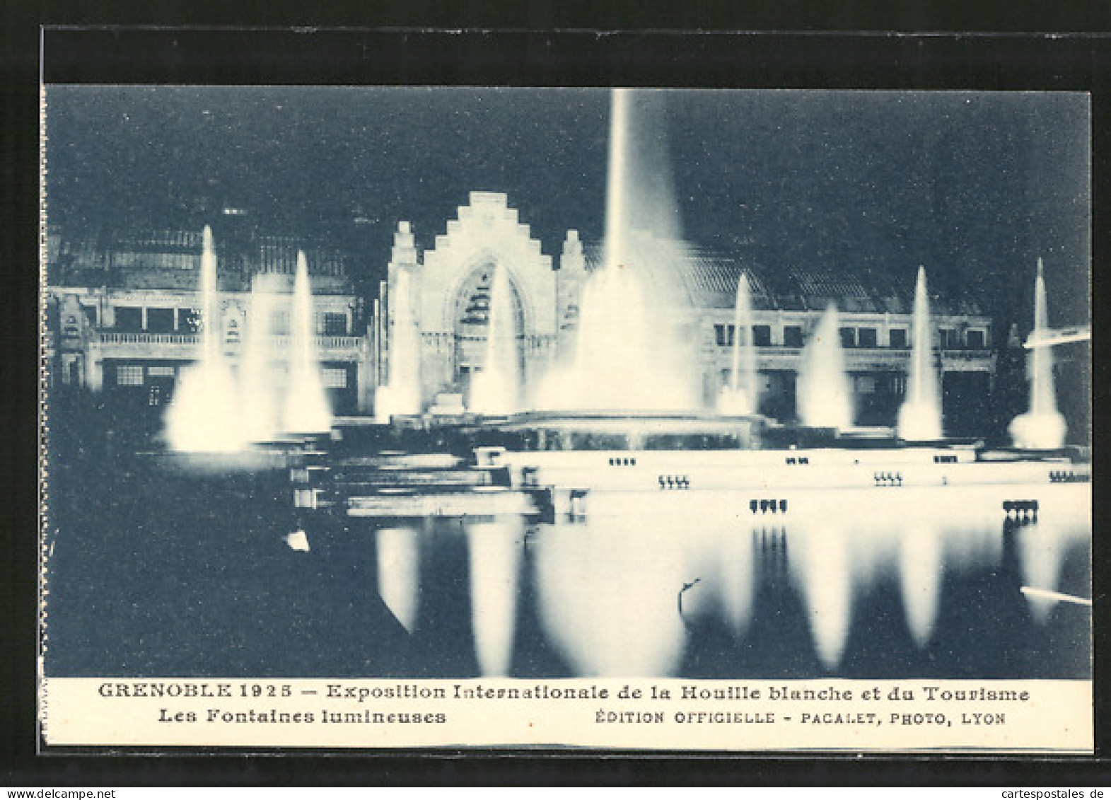 AK Grenoble, Exposition Internationale De La Houille Blanche Et Du Tourisme 1925, Les Fontaines Lumineuses  - Exposiciones