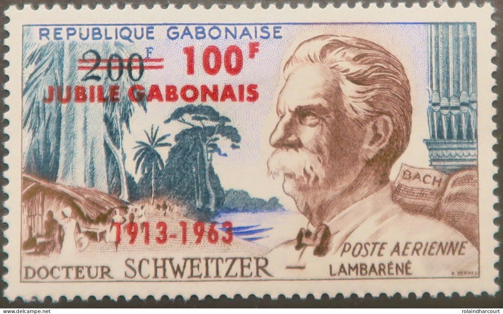 R2253/750 - GABON - 1963 - POSTE AERIENNE - N°11 NEUF* - Gabón (1960-...)