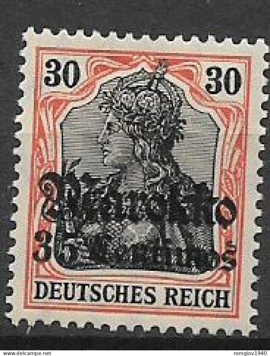 GERMANIA REICH UFFICI IN MAROCCO 1911FRANCOBOLLI SOPRASTAMPATI YVERT. 50   MLH  VF FILIGRANA LOSANGHE - Deutsche Post In Marokko