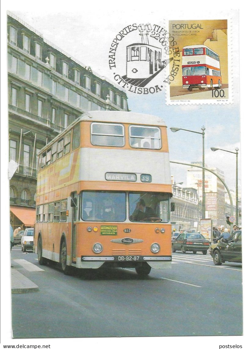 Transportes  Em Lisboa - Maximum Cards & Covers