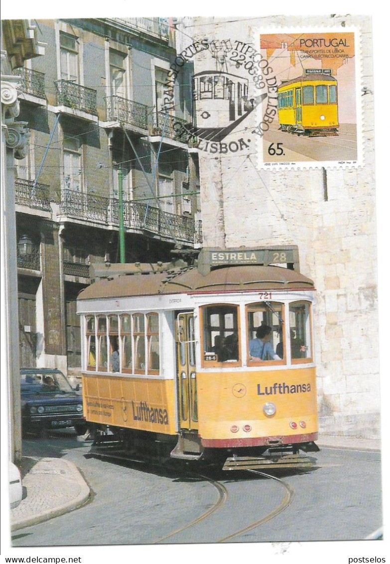 Transportes  Em Lisboa - Cartoline Maximum