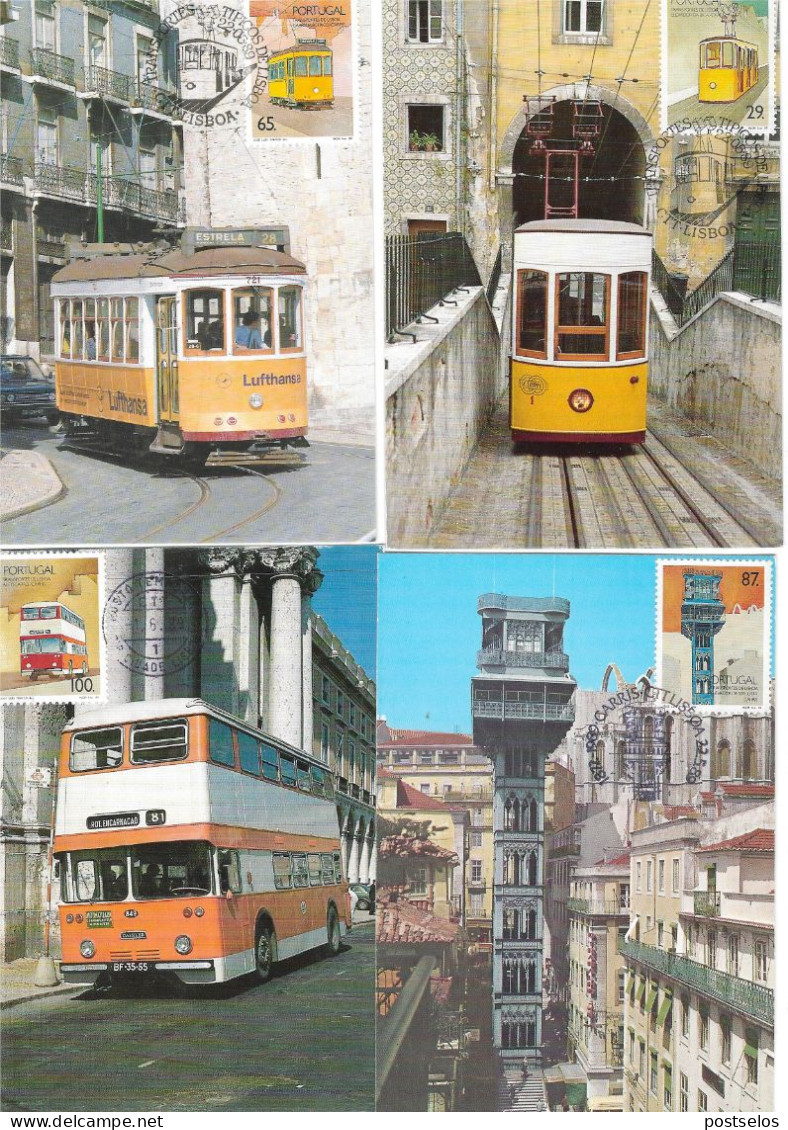 Transportes  Em Lisboa - Cartoline Maximum