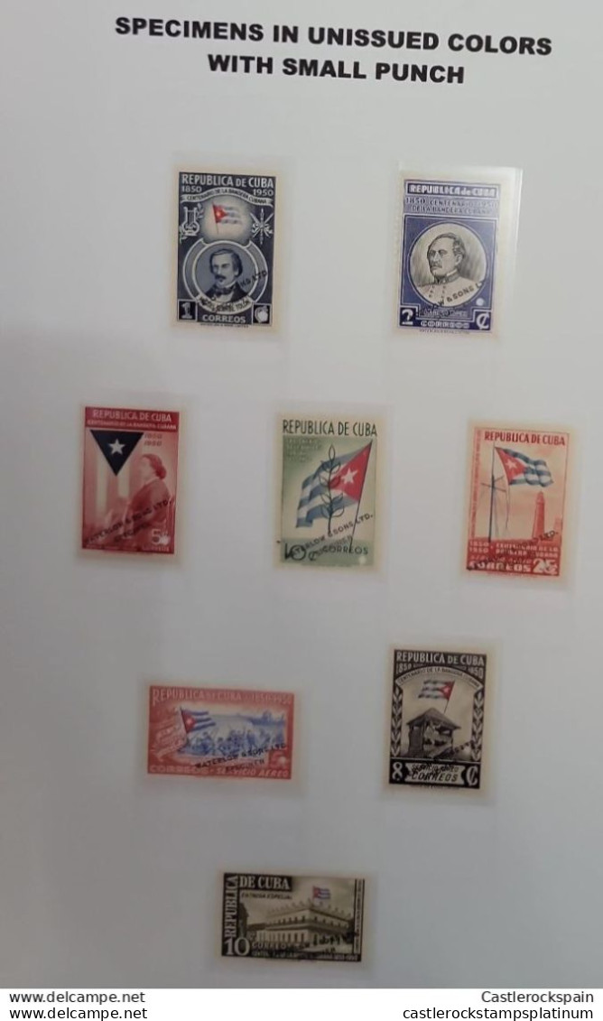 O) 1935 CUBA,  WATERLOW AND SONS LTD, SPECIMEN, PUNCH, MAJ GEN. MAXIMO GOMEZ,  PEACE AND WORK,  MONUMENT, TORCH, INDEPEN - Andere & Zonder Classificatie