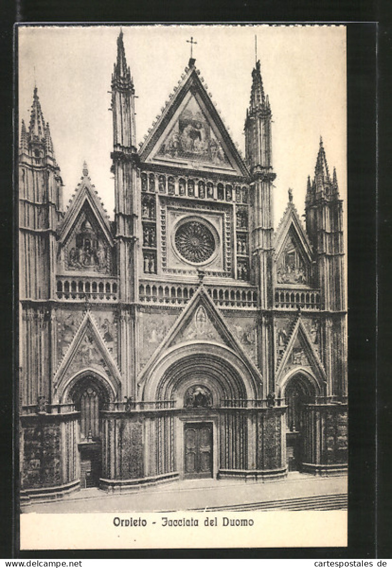 Cartolina Orvieto, Facciata Del Duomo  - Altri & Non Classificati