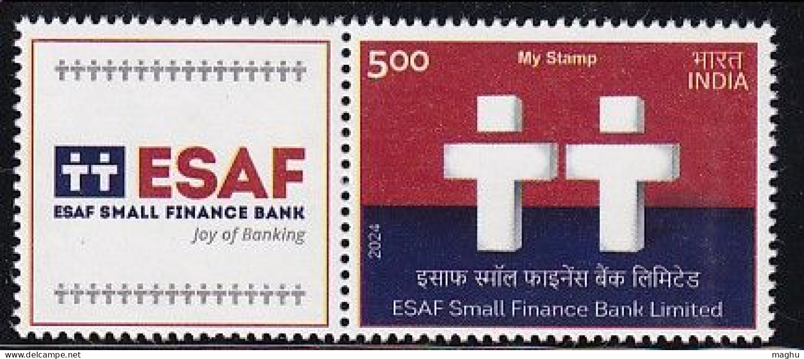 My Stamp ESAF Bank Bangadesh Inspired Banking For Small Finance, India MNH 2024 - Ungebraucht