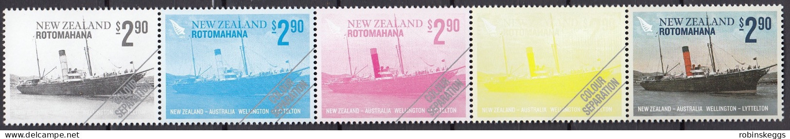 NEW ZEALAND 2012 Great Voyages Of NZ, $2.90 Colour Separation Proof MNH - Barcos