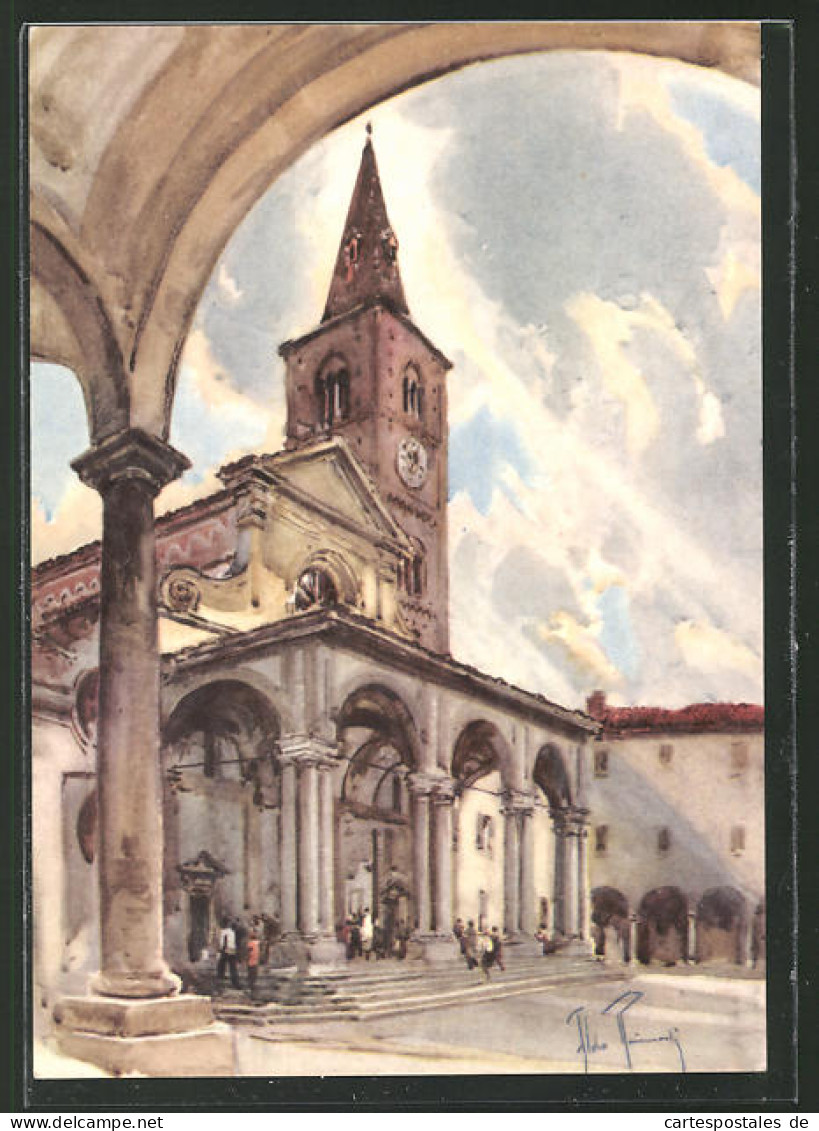 Artista-Cartolina Acqui Terme, Blick Zur Kathedrale  - Sonstige & Ohne Zuordnung